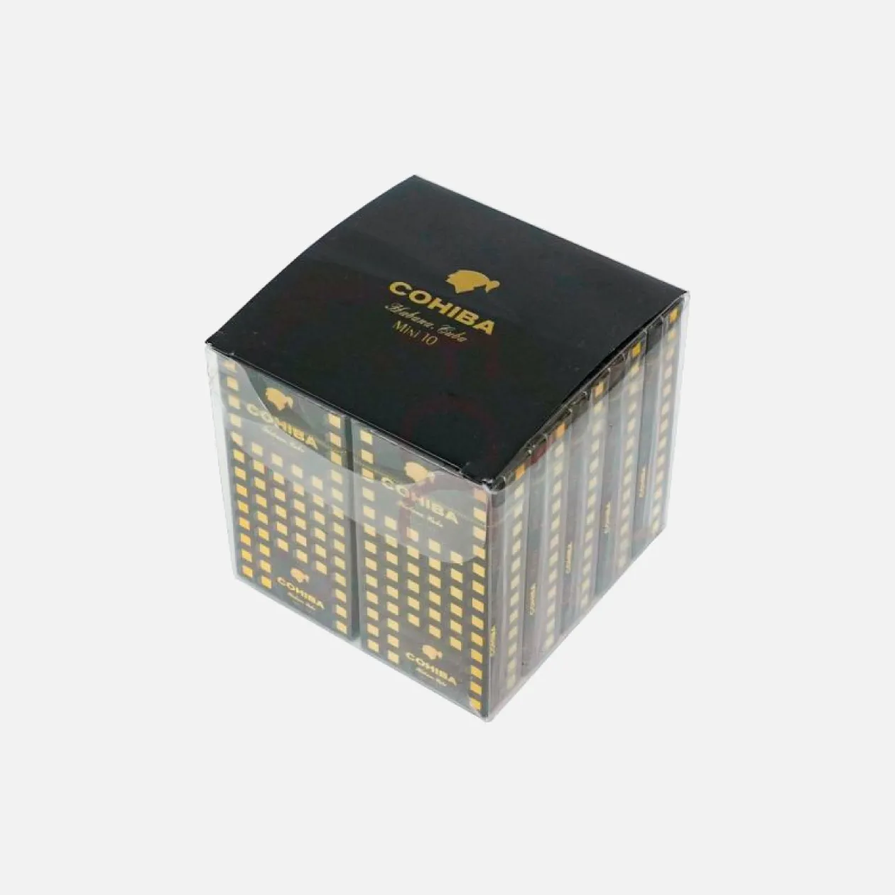 Cohiba Mini 10 cigars, elegant and compact packaging with classic design.