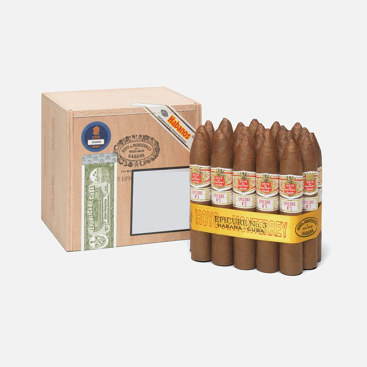Hoyo de Monterrey Epicure No. 2 cigars with elegant presentation.