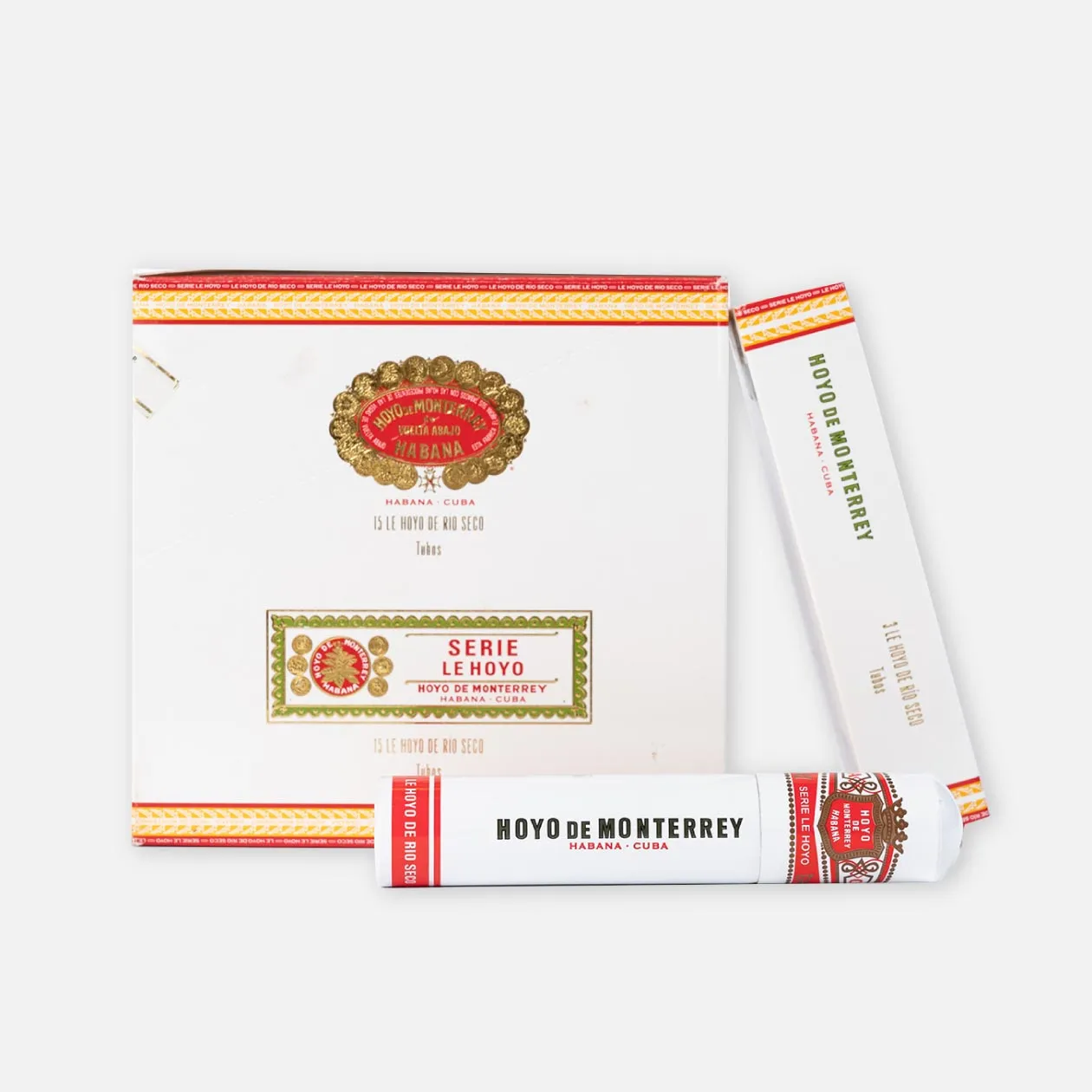 Hoyo de Monterrey Le Hoyo de Rio Seco, elegant Cuban cigar packaging.