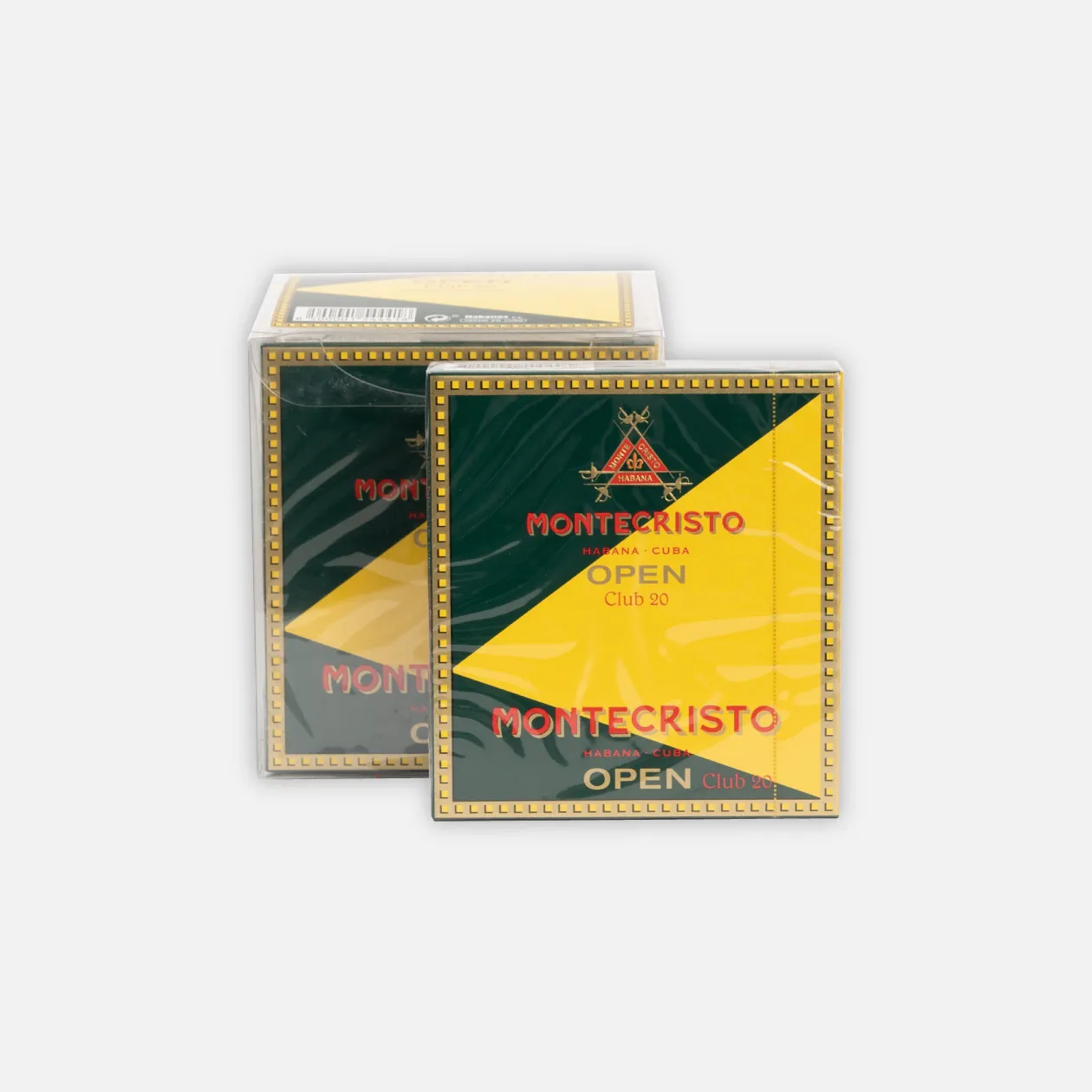 Montecristo Open Club 20 cigars in vibrant packaging with elegant design.
