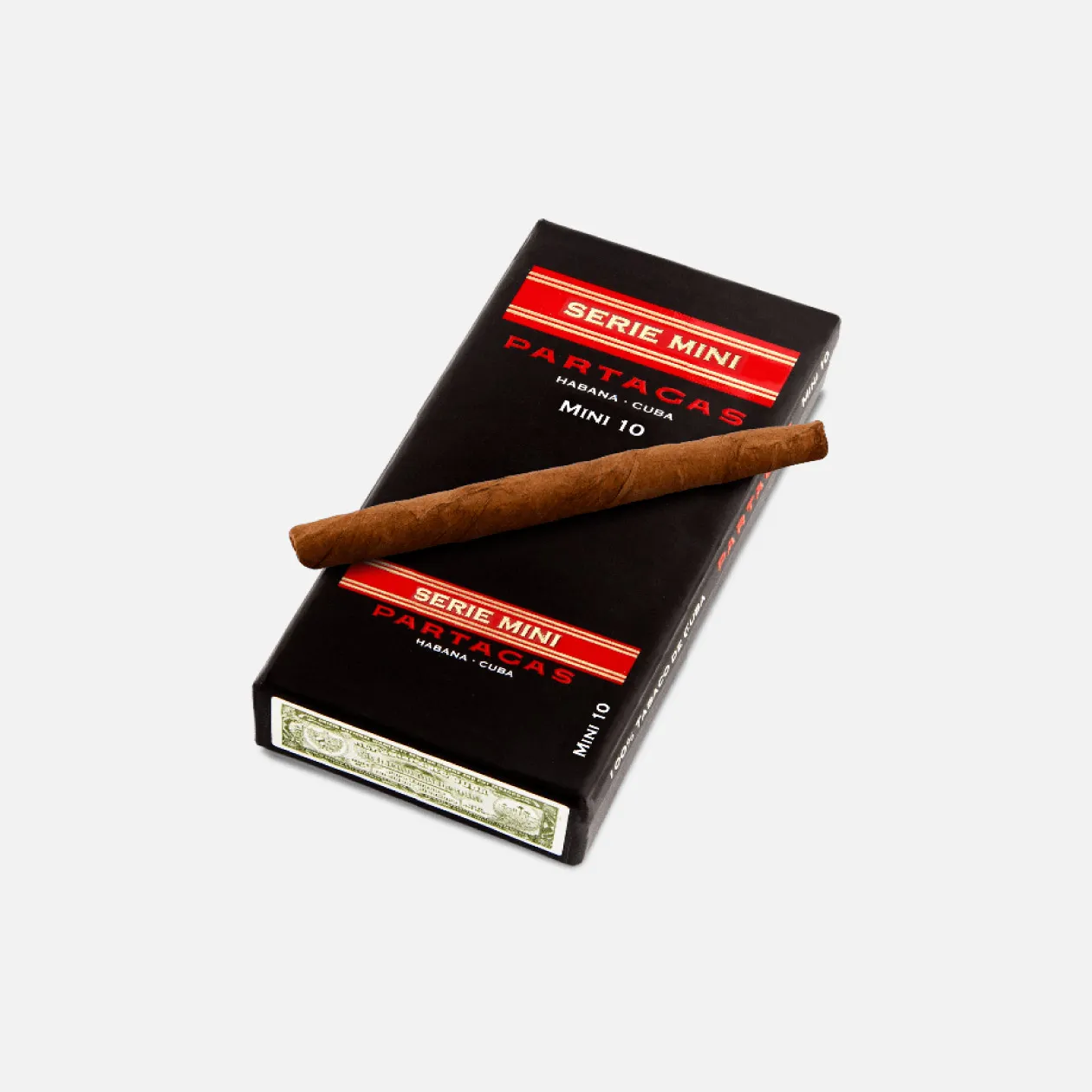 Partagas Serie Mini Cigar, sleek and sophisticated packaging.