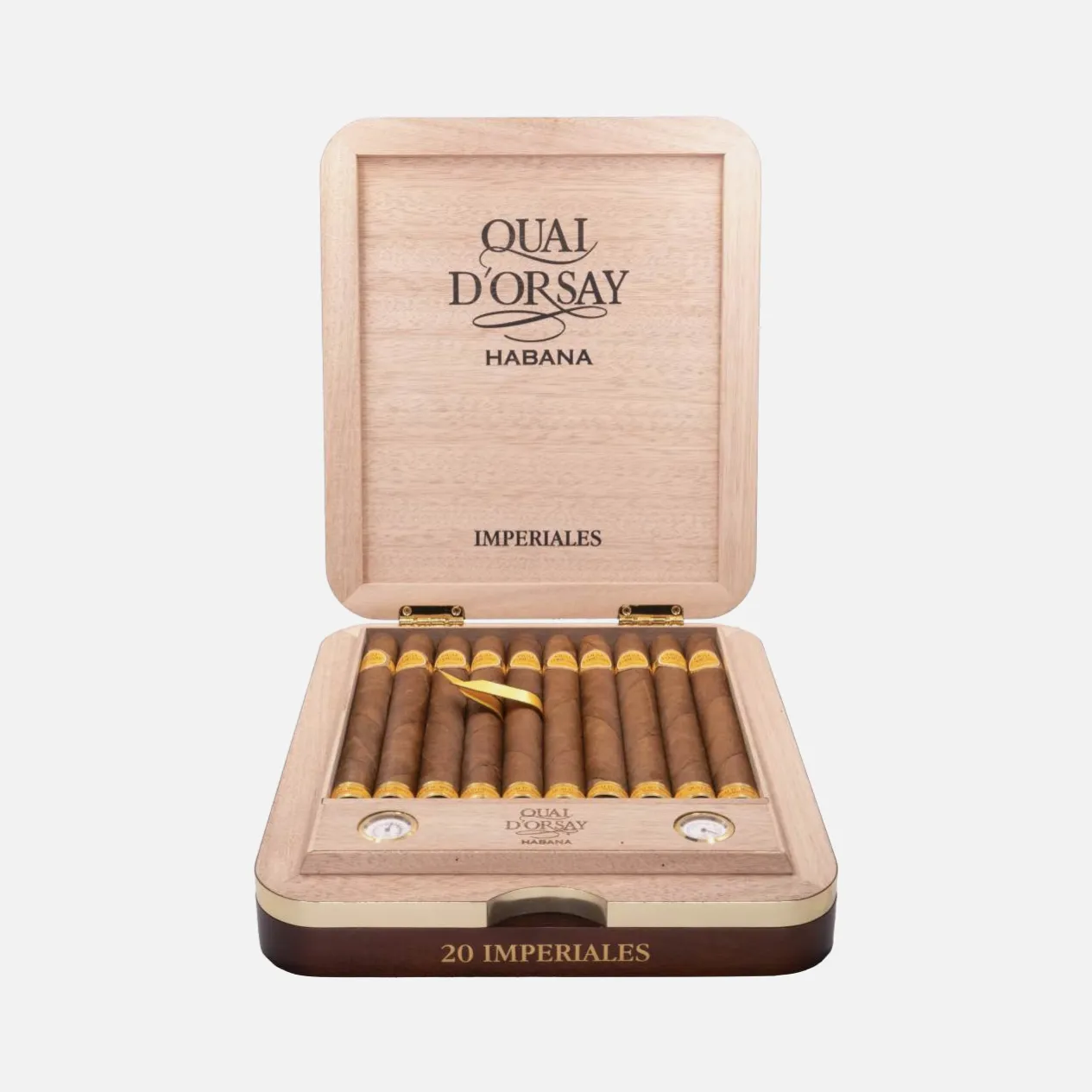 Quai D'Orsay Imperiales Cuban cigars in an elegant wooden box.