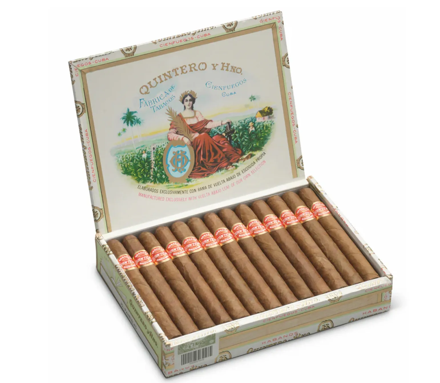 Quintero y Hno Cuban cigars in decorative box.