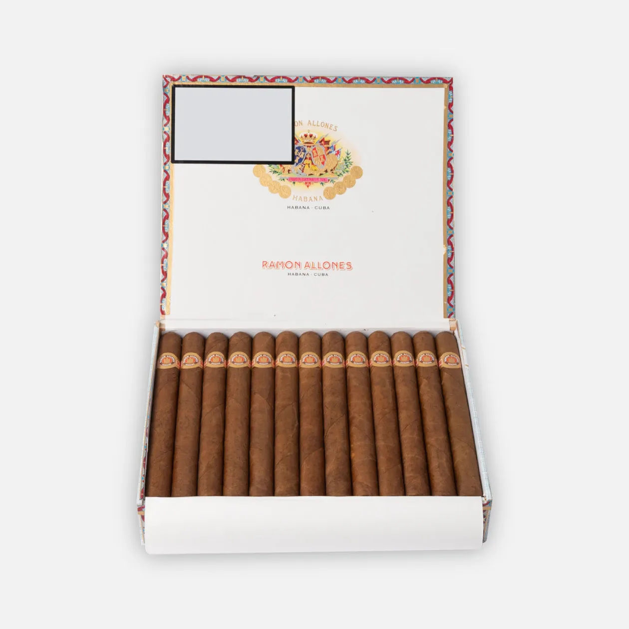 Ramon Allones Cuban cigars in elegant presentation box.