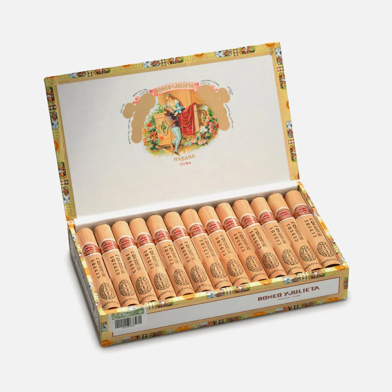 Romeo y Julieta cigars in a decorative Cuban box.