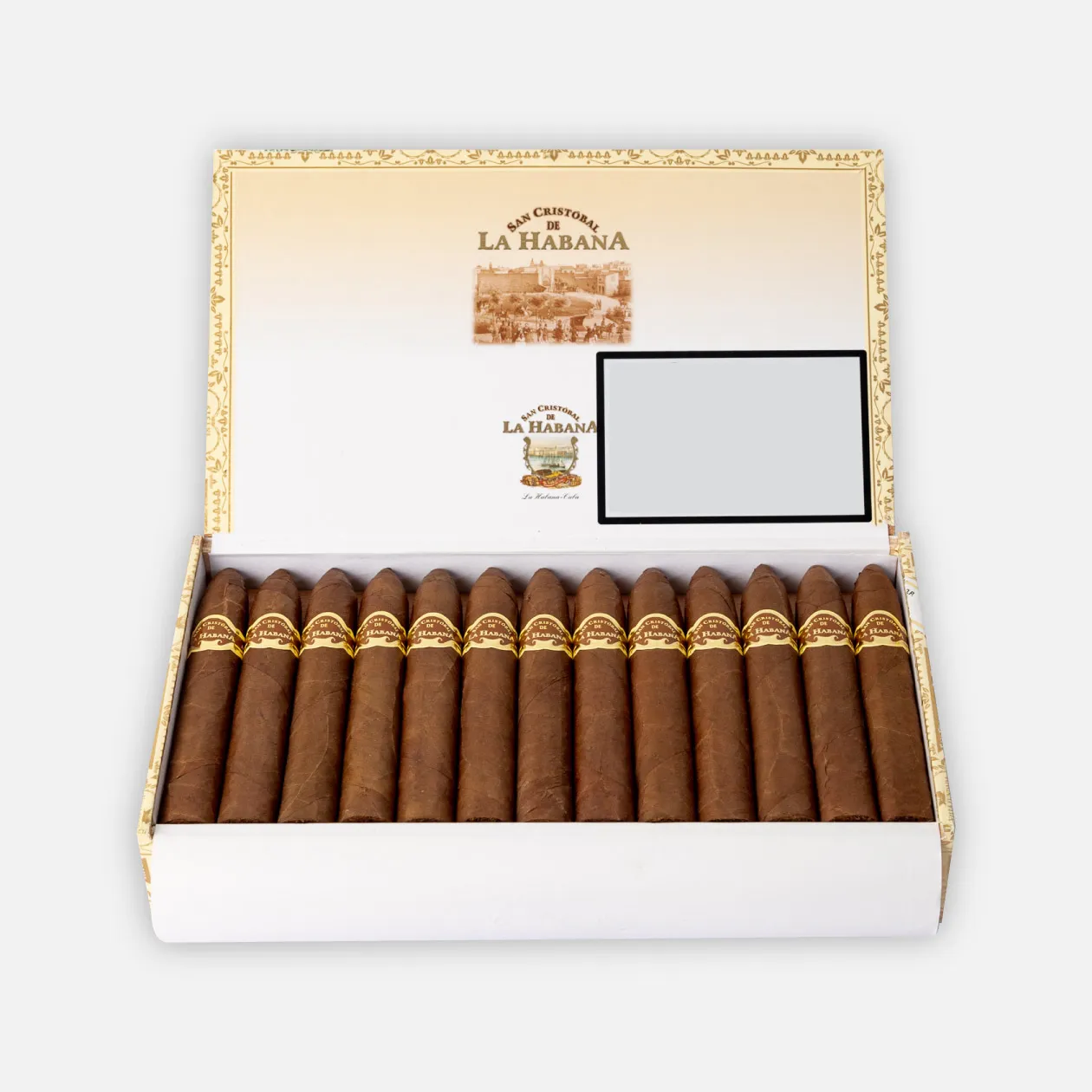 San Cristobal de La Habana premium cigars in an elegant box.