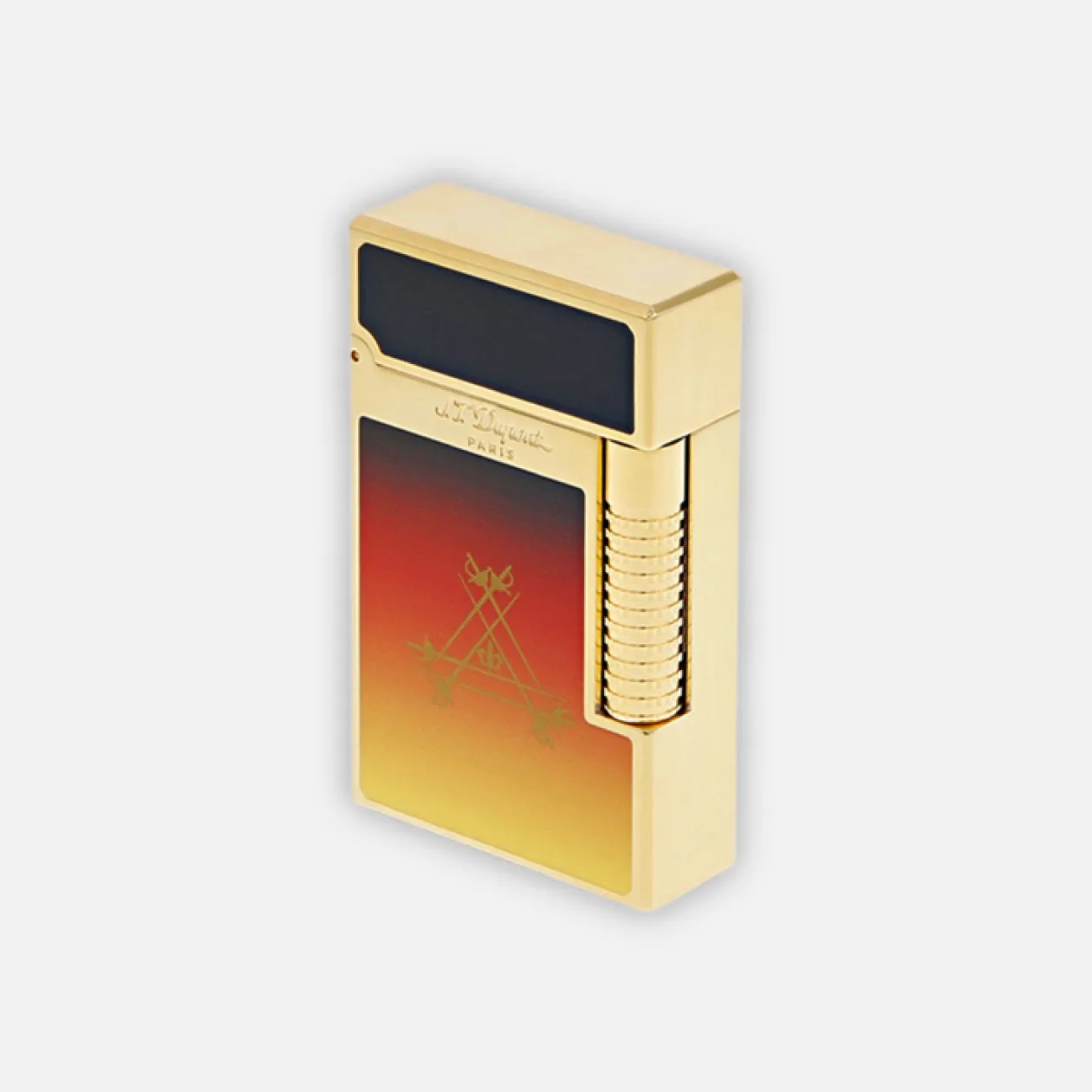 S.T. Dupont Paris, luxury gold and gradient cigar lighter.