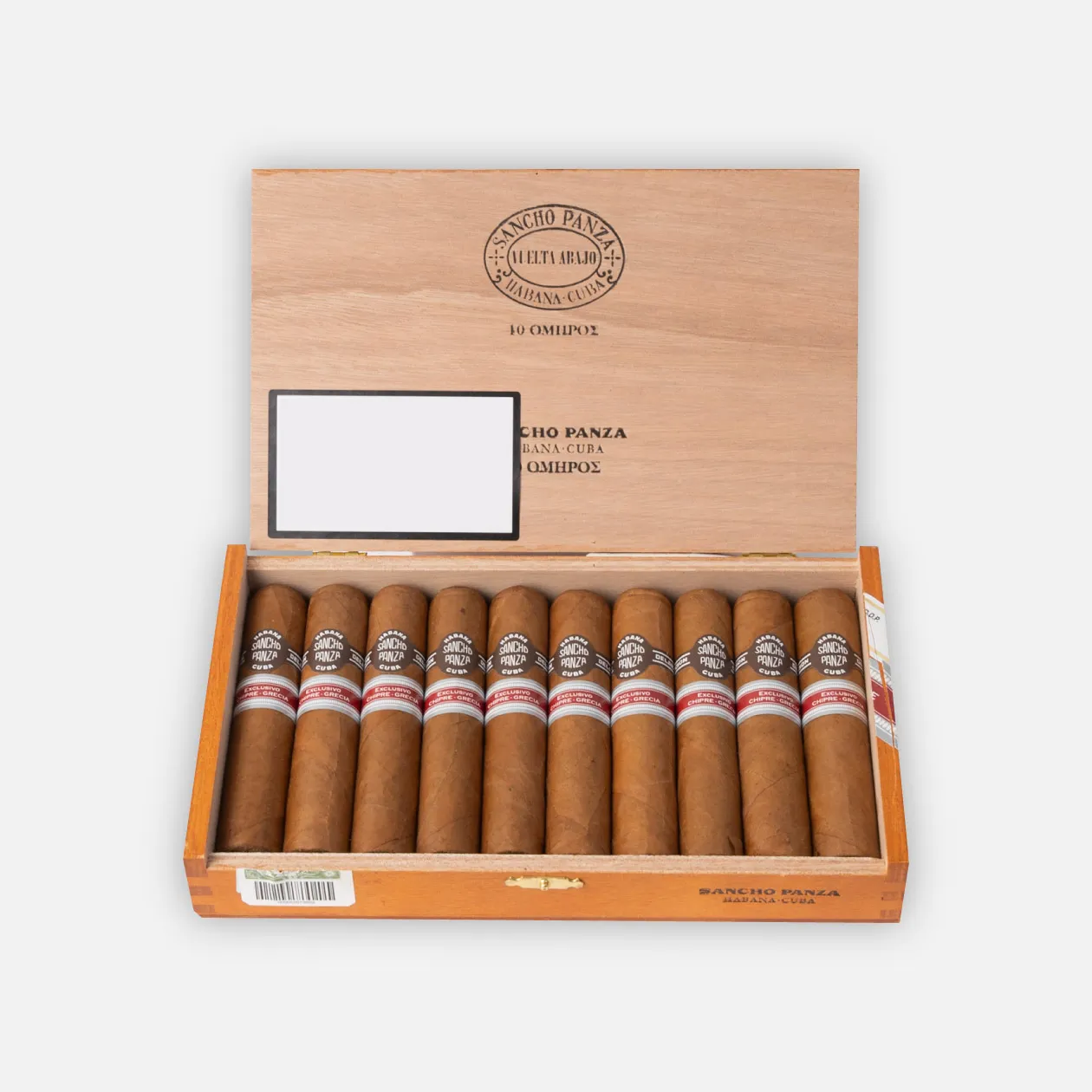 Sancho Panza Cuban cigars, wooden box with elegant presentation.