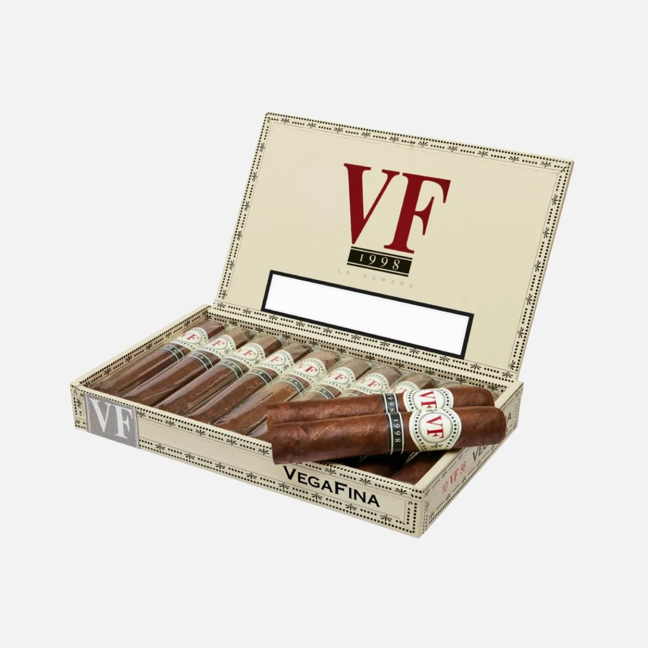 Vegafina 1998 cigars, robust appearance with classic branding.
