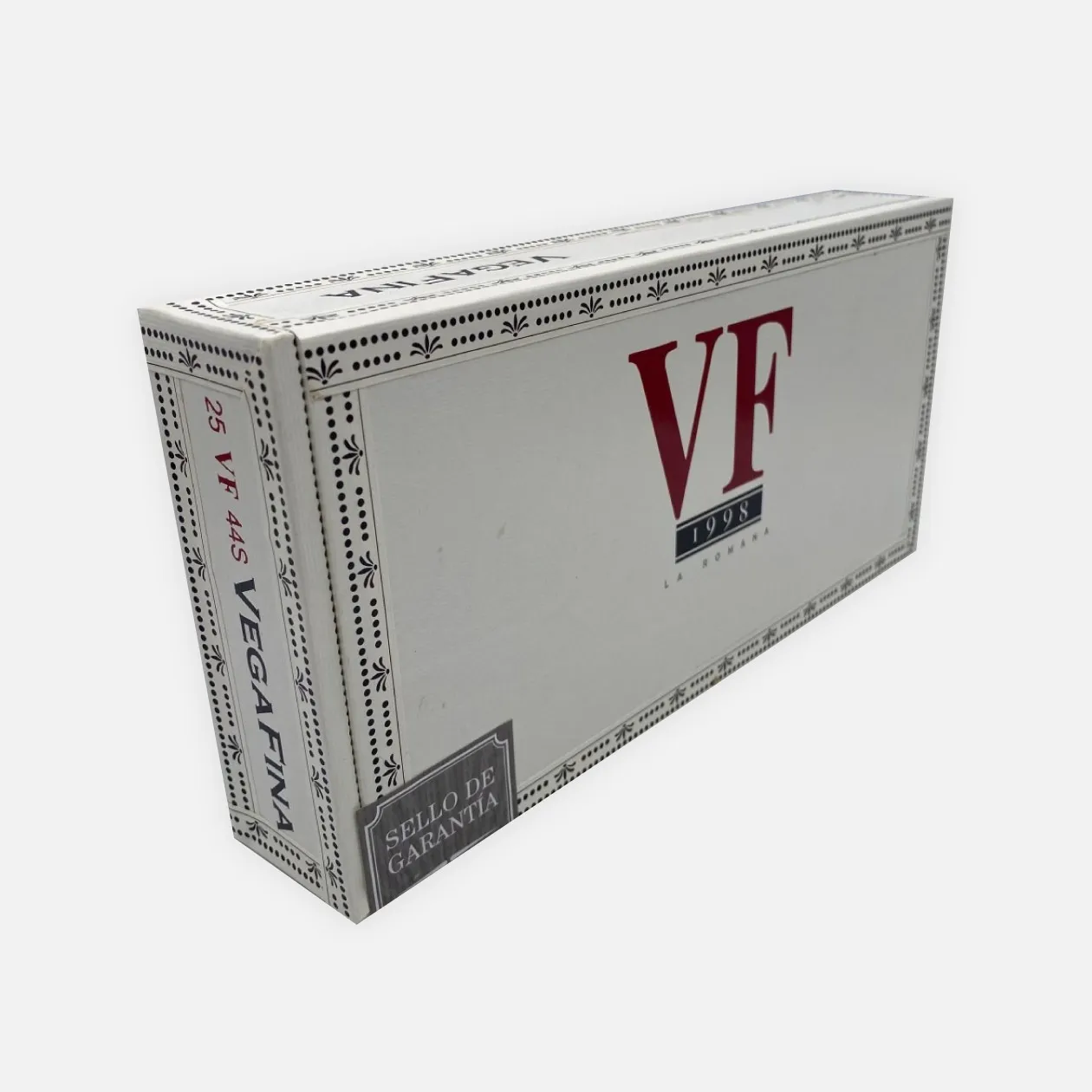 Vegafina 1998 premium cigar box with classic elegance.