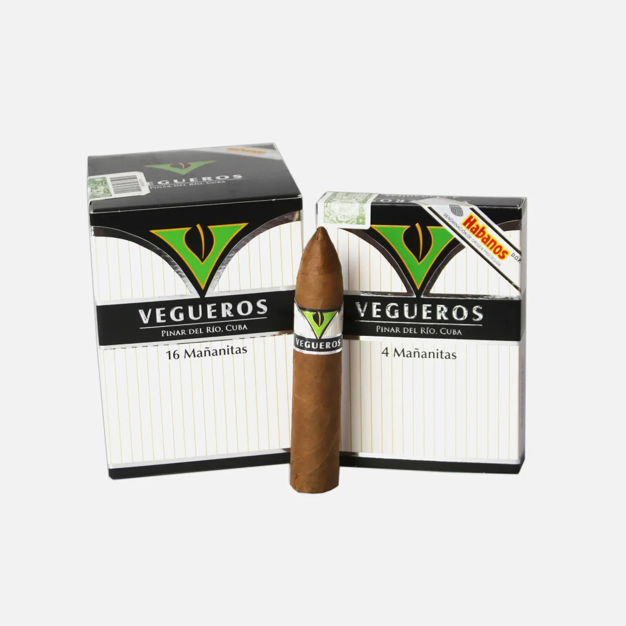 Vegueros Mananitas Cuban cigars with sleek, modern packaging.