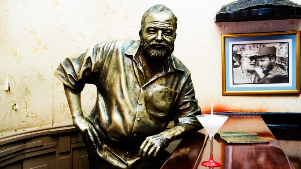The interior of El Floridita bar in Havana, Cuba